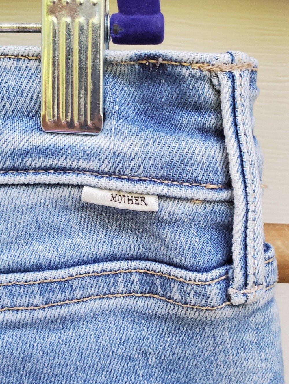 MOTHER The Mid Rise Dazzler Ankle Step Fray Jeans Size 32 - Picture 5 of 8